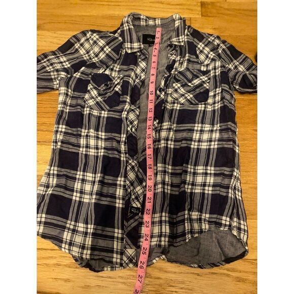 Rails, women's black/white plaid casual button up long sleeve shirt size small - Picture 10 of 10